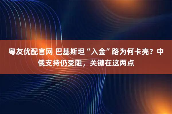 粤友优配官网 巴基斯坦“入金”路为何卡壳？中俄支持仍受阻，关键在这两点